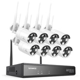 4K 16-Channel Wireless Security Camera System, 8MP NVR, 8MP WiFi IP Camera, Two-Way Audio, IP66 Waterproof, Smart AI Human Detection, Work With Alexa